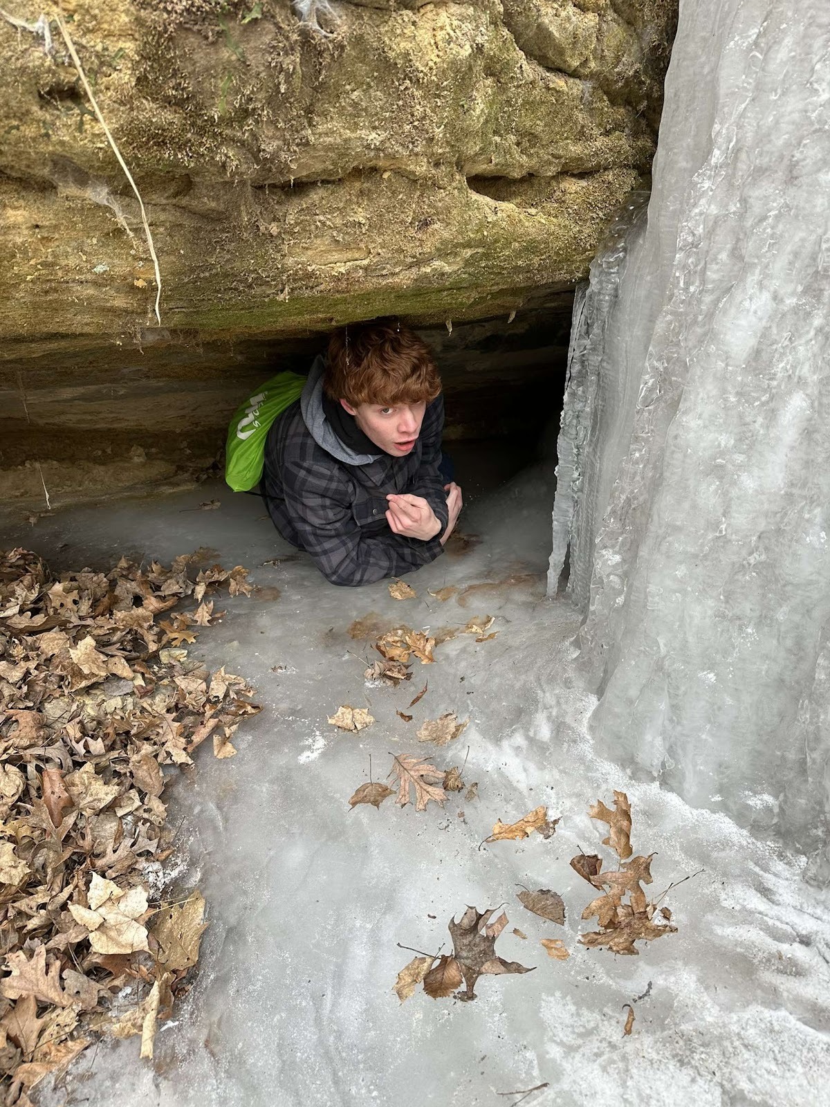 Photo of Calvin in cave
